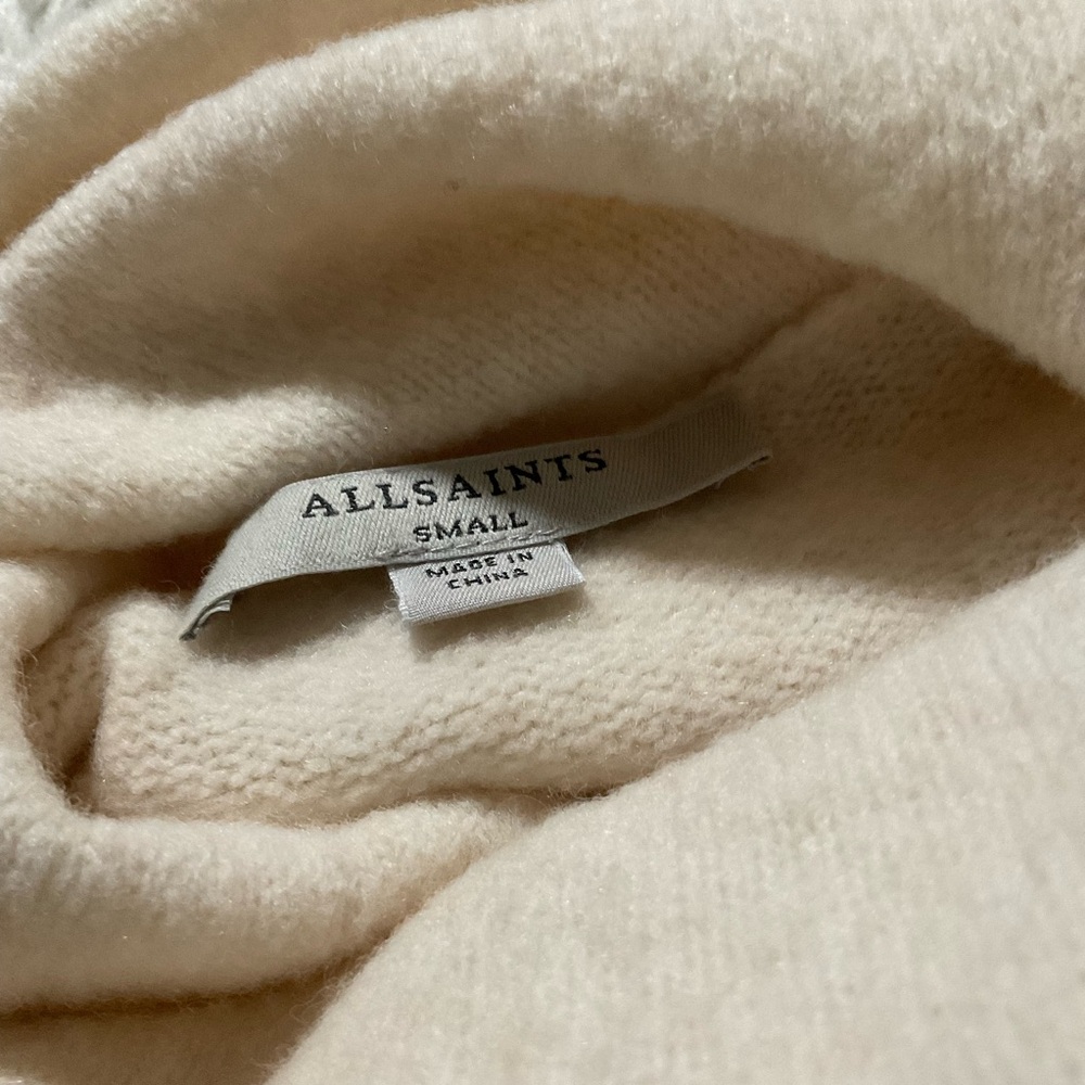 ALLSAINTS Jessie Turtleneck Sweater in Alabaster‎ White - Picture 3 of 5